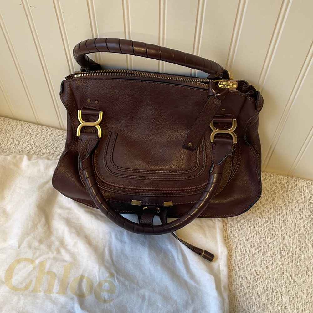 Chloe Marcie burgundy bag - Picture 5 of 13